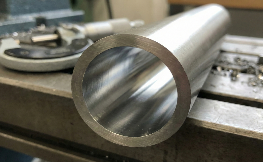 Tubo Mecânico Trefilado: A Escolha Definitiva para Projetos de Alta Precisão 1 Close-up da seção transversal de um tubo trefilado