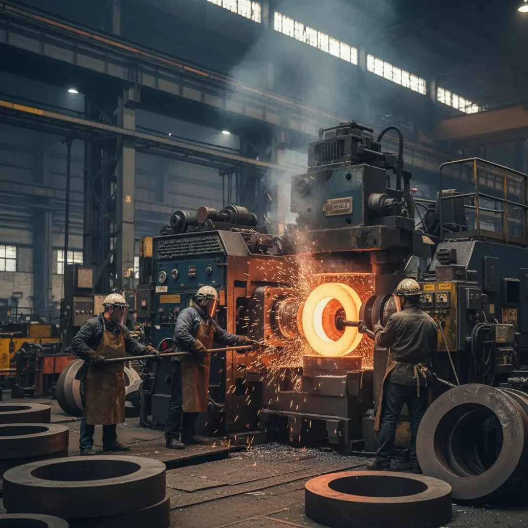 fabricacao de aneis forjados